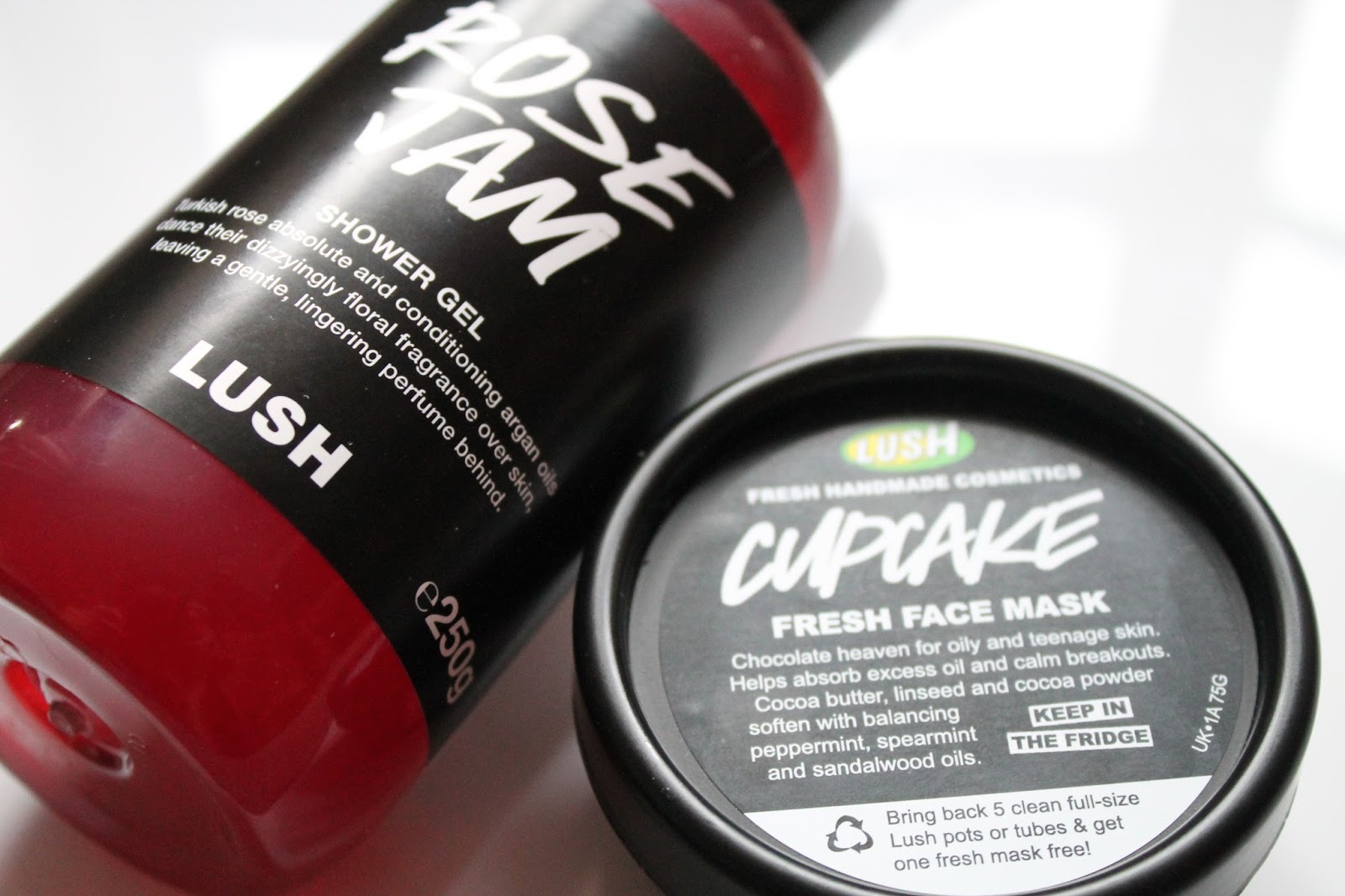 Lush Rose Jam Shower Gel And Lush Cupcake Face Mask Review Beekeyper