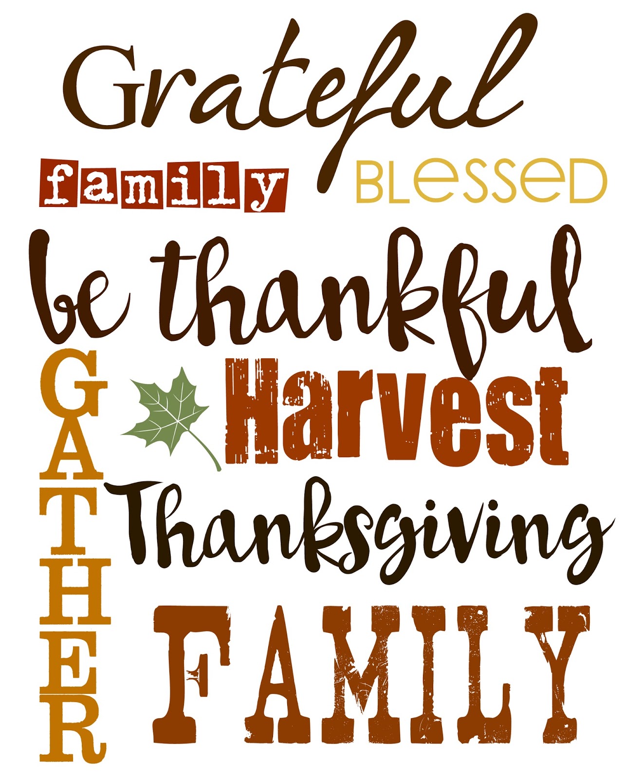 Printable Thanksgiving Decor