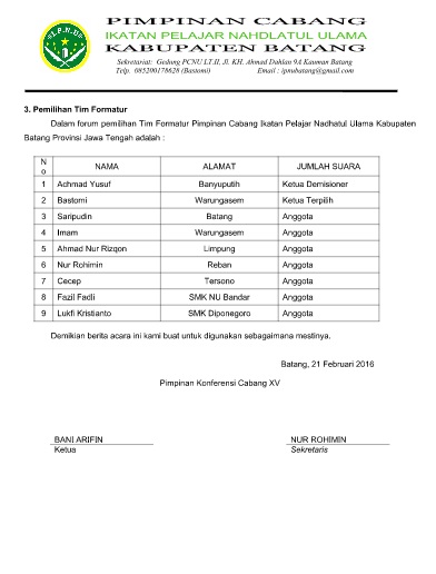 Contoh Surat Rekomendasi Ippnu - Contoh Surat