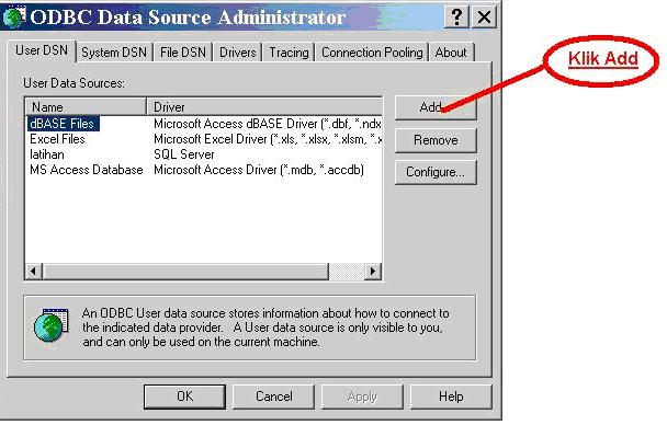 utik-utik: CARA SETTING ODBC