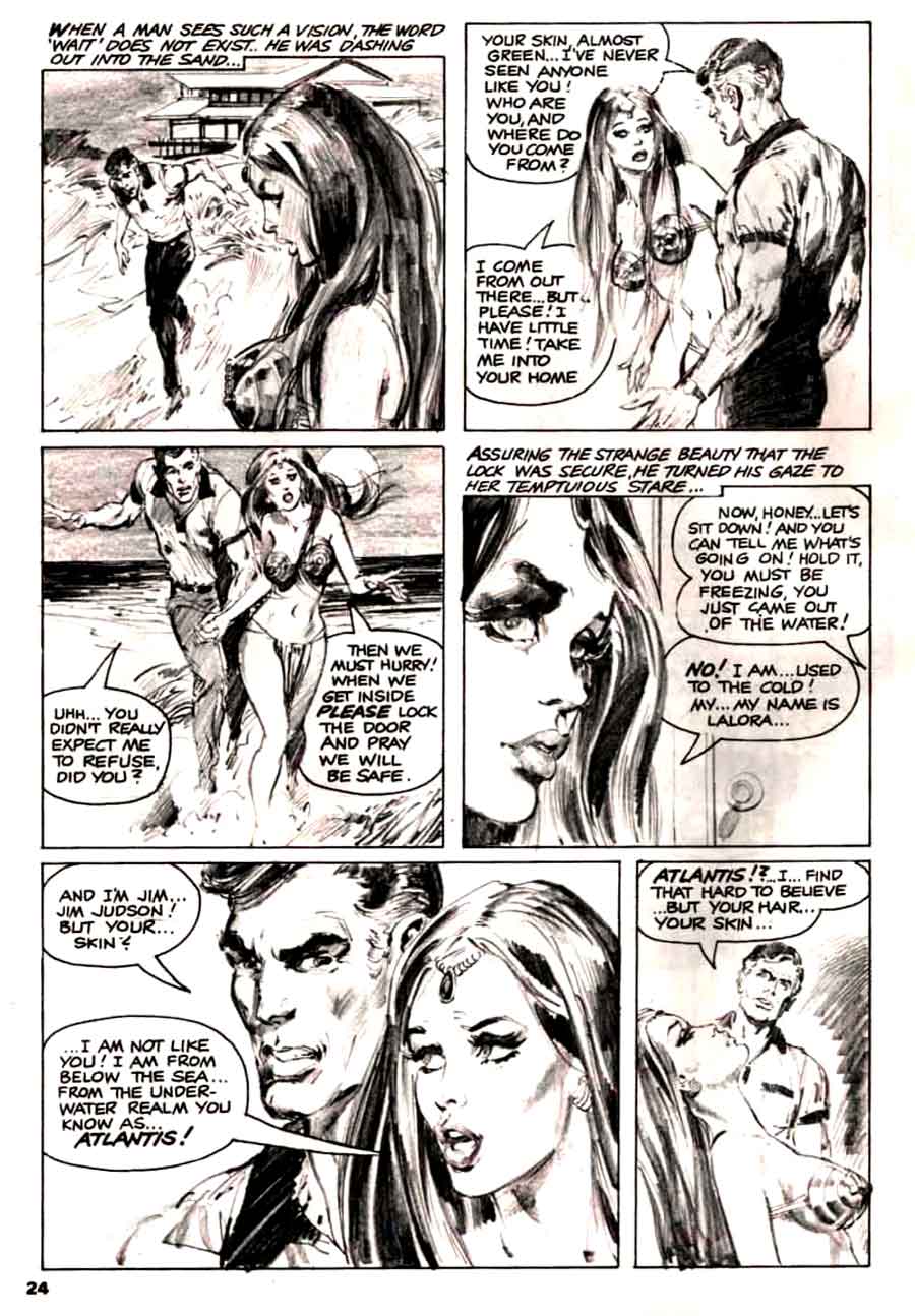 Vampirella #1 silver age 1960s warren comic book magazine page art by Neal Adams