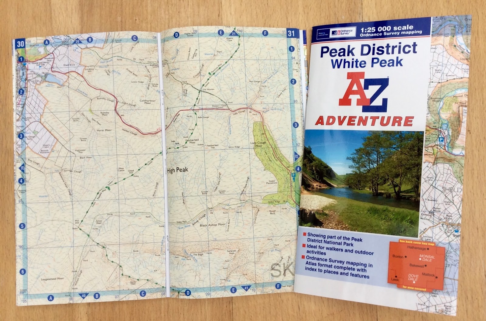 AZ Adventures 125000 scale maps for walkers