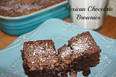 Mexican Chocolate Brownies - Photo Courtesy of Aly ~ Cooking in Stilettos