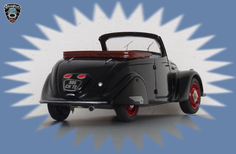 PEUGEOT 203 DARL MAT CABRIOLET CAPOTÉ Bleu PARADCAR 147F 1:43 de re