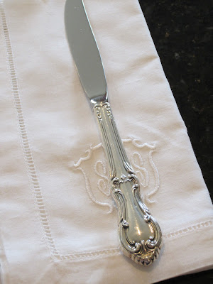 polished silver knife