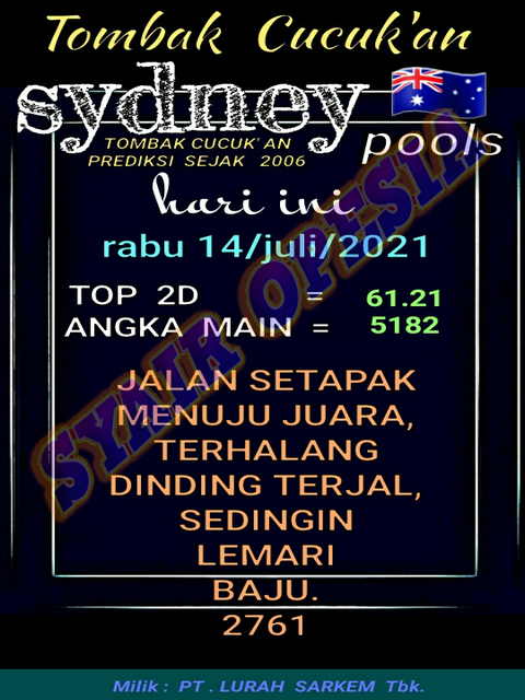 Syair Sdy 14 Juli 2021 Kode Syair Sgp Syair Hk Syair Sydney 2021