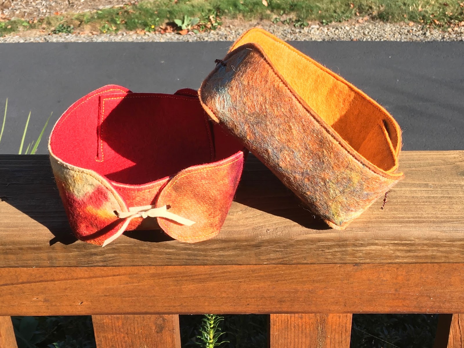 THE INSIDE STORI BY MARY STORI MORE WOOL FELT BASKETS