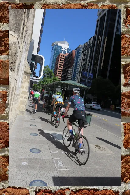 What to see in Perth - Cyclists on the Sidewalk