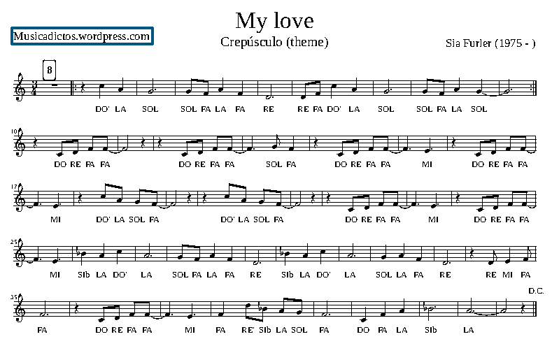 Ю май лов песня. Sia my Love Ноты. Sia my Love Ноты для фортепиано. Sia Love Ноты. L.O.V.E. Ноты песни.
