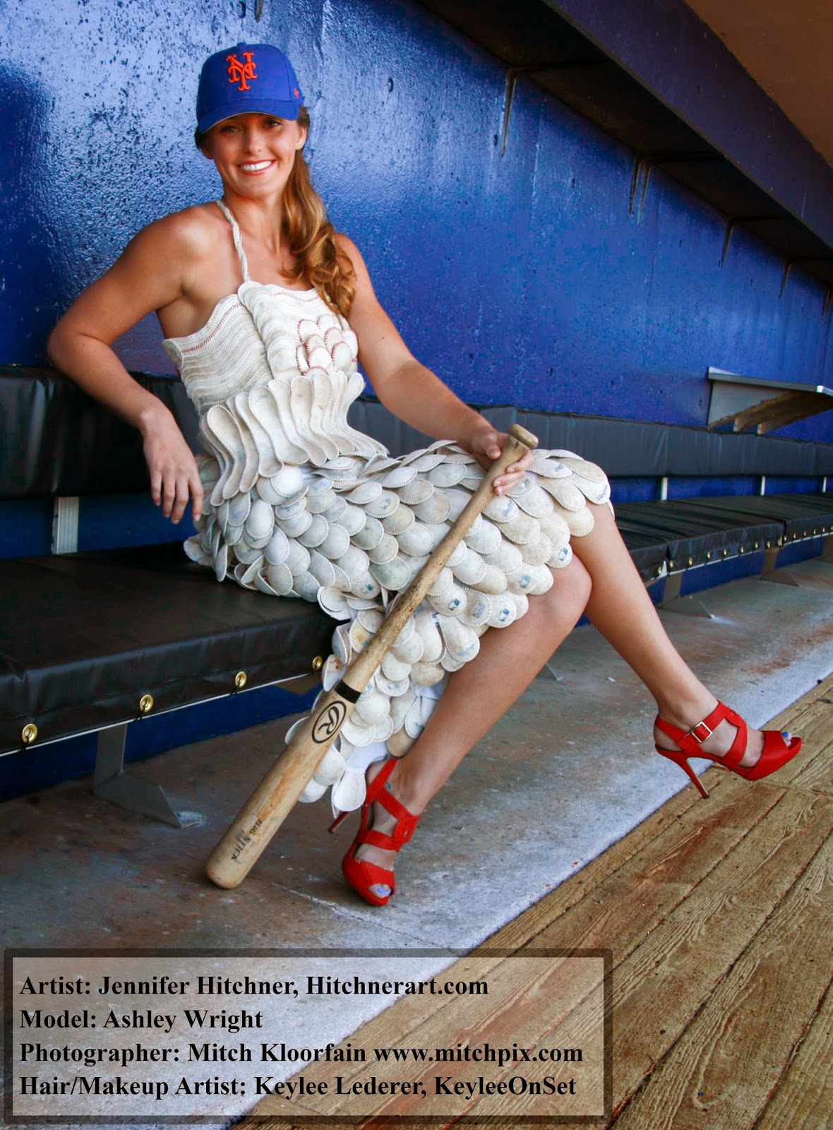 This dress, made from 130+ used NY Mets baseballs, can be yours Bob's Blitz