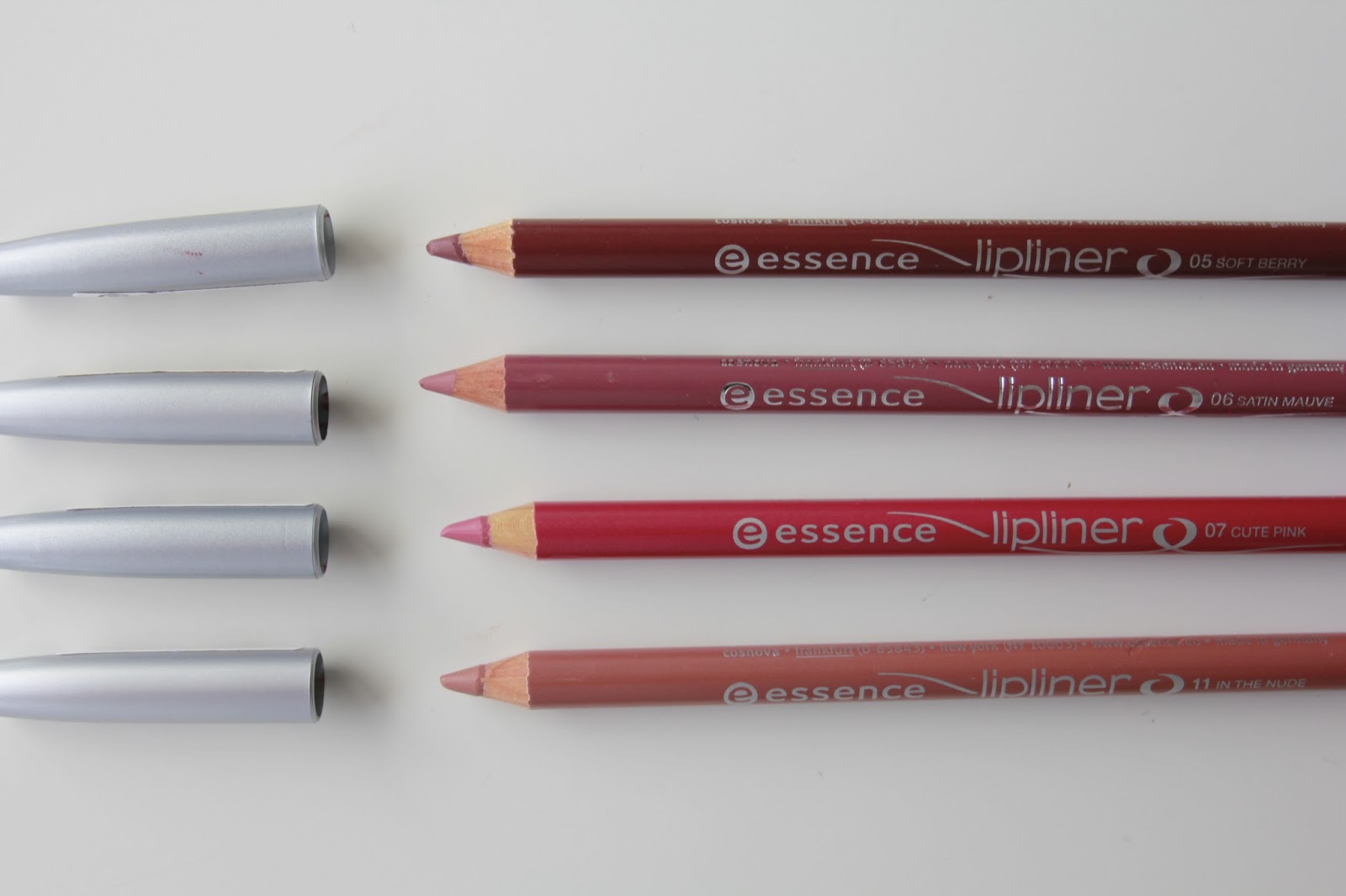 Essence Lipliner Soft Berry, Satin Mauve, Cute Pink & In The Nude