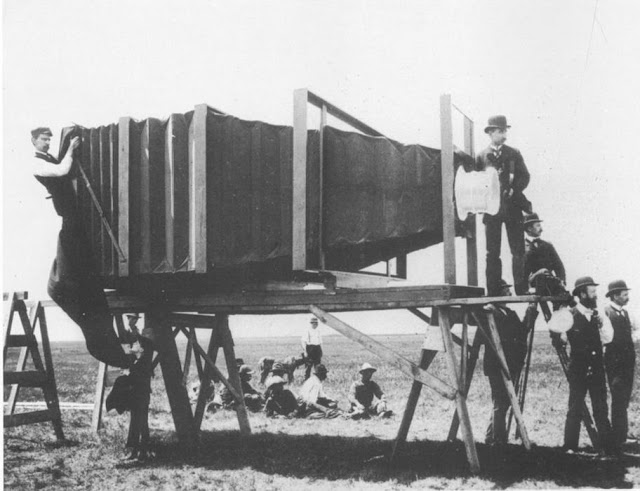 The Biggest Camera In The World was built by GEORGE R. LAWRENCE