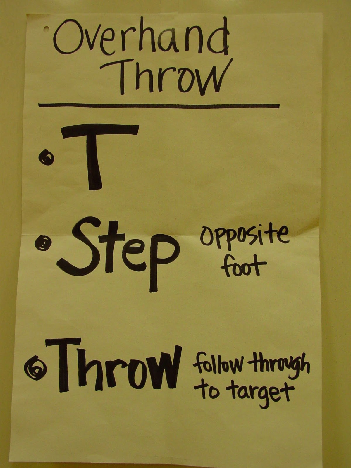 Haisley Physical Education K2 Overhand Throw