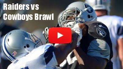 Watch how Oakland Raiders vs Dallas Cowboys Practice Match turned into a brawl via geniushowto.blogspot.com sports videos