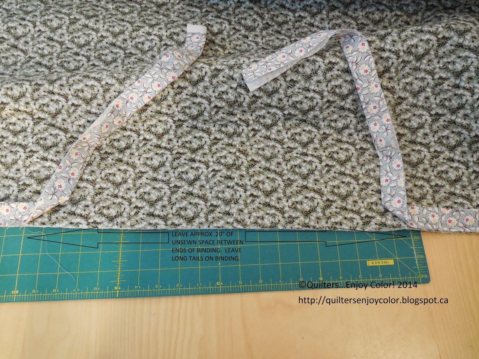 QUILTERS...ENJOY COLOR! How To Join a Quilt Binding My 3Pin Method