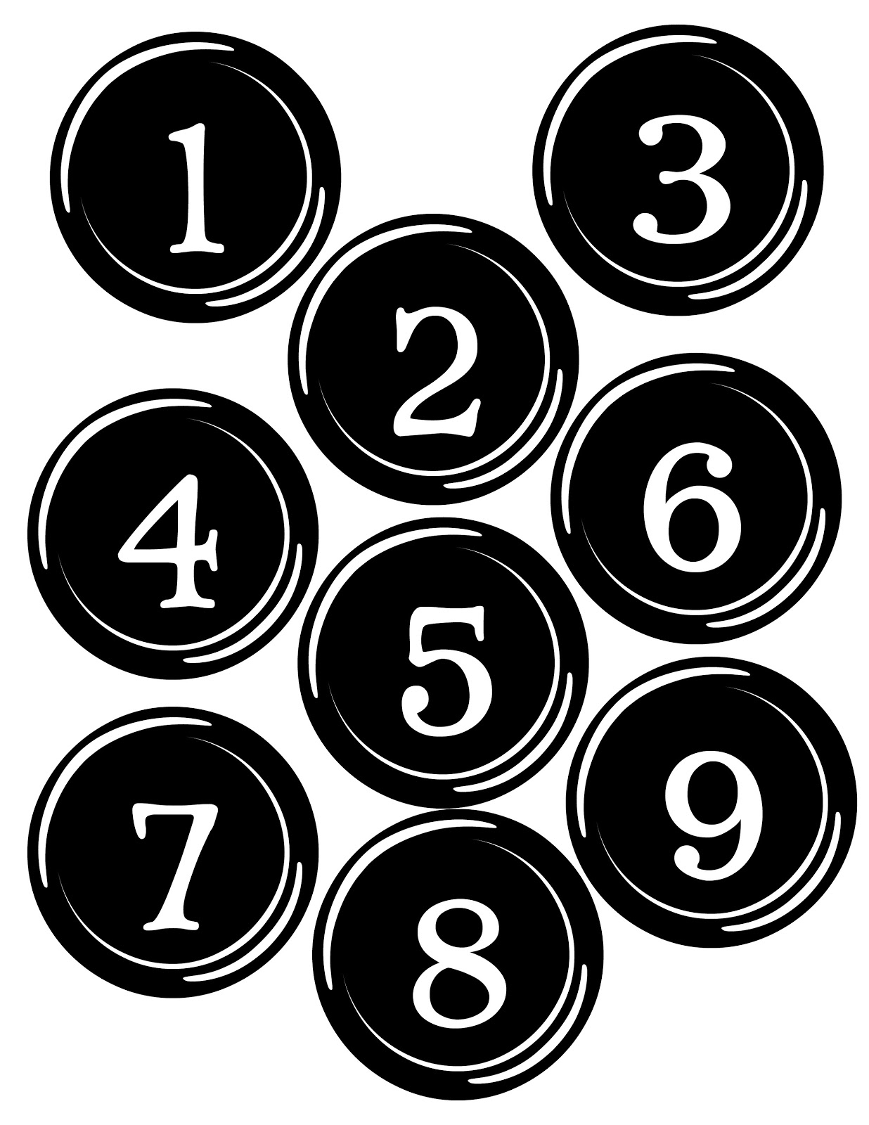 Printable Numbers In Circles