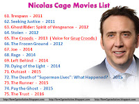 nicolas cage movies, nicolas cage filmography trespass, seeking justice, ghost rider spirit of vengeance, stolen ,the croods, joe, rage, left behind, the runner, pay the ghost, the trust.