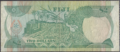 Fiji 2 Dollar 1988 P# 87