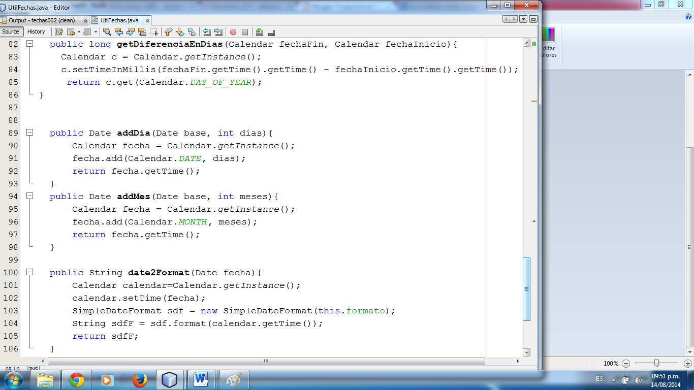 Programación UTEZ: manejo de fechas