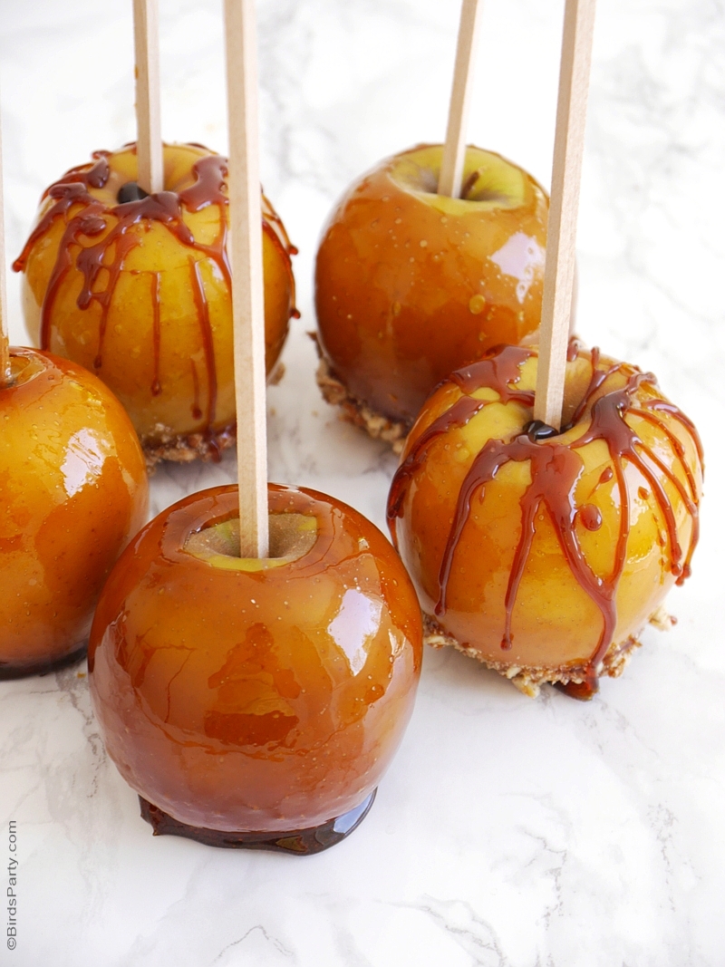 Crunchy Toffee Caramel Apples Recipe Party Ideas Party Printables Blog