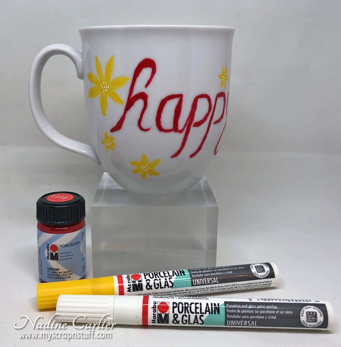 Nadine Carlier Glass Decorating With Marabu Creative