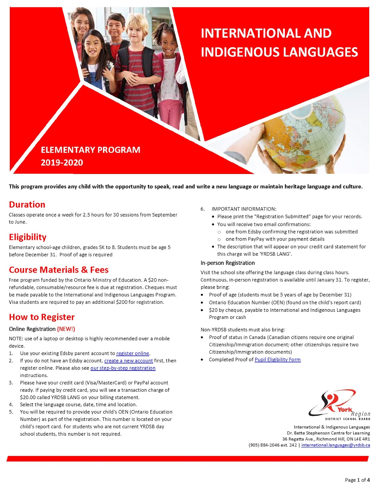 David Suzuki Public School April 2019