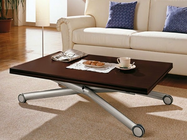 Coffee table on castors – 40 cool designs!