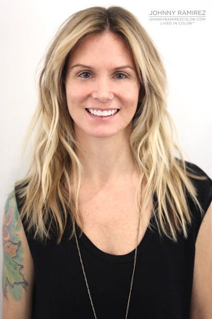 Blonde highlights, midlength, celebrity hair colorist, beverly hills, lived in color, lived in blonde, johnny ramirez, ramirez tran salon, Johnny Ramirez Color, loreal pro, loreal prous