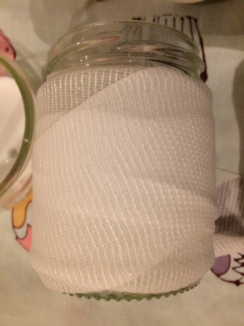 Jar wrapped in bandages