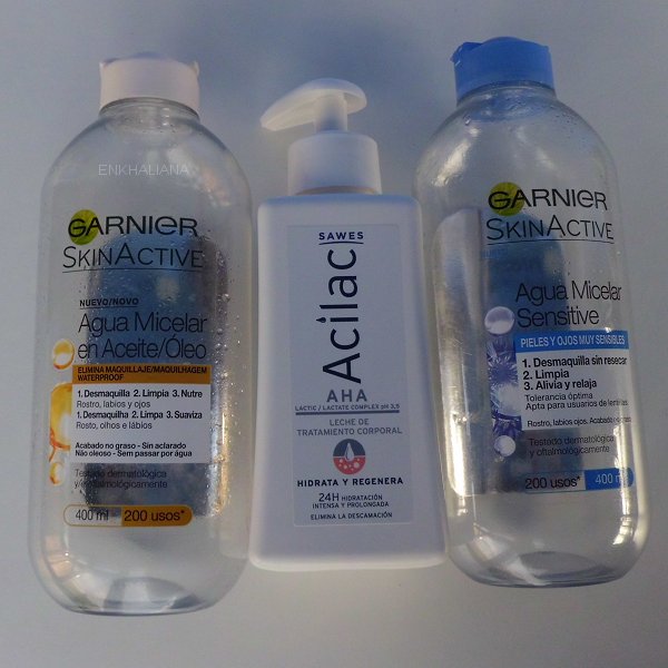 Sawes Acilac Leche De Tratamiento Corporal / Garnier Agua Micelar En Aceite / Garnier Agua Micerla Sensitive