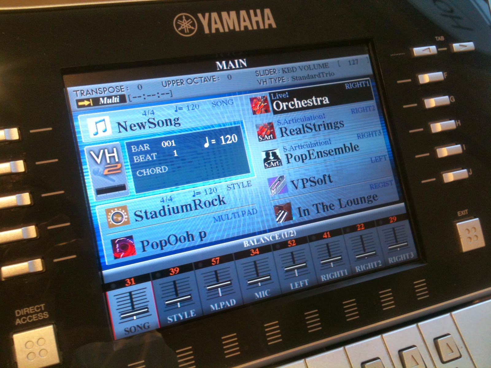 Yamaha tyros 2024 2 display
