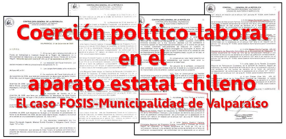 Coerción político-laboral en el aparato estatal chileno. El caso FOSIS-Municipalidad de Valparaíso.