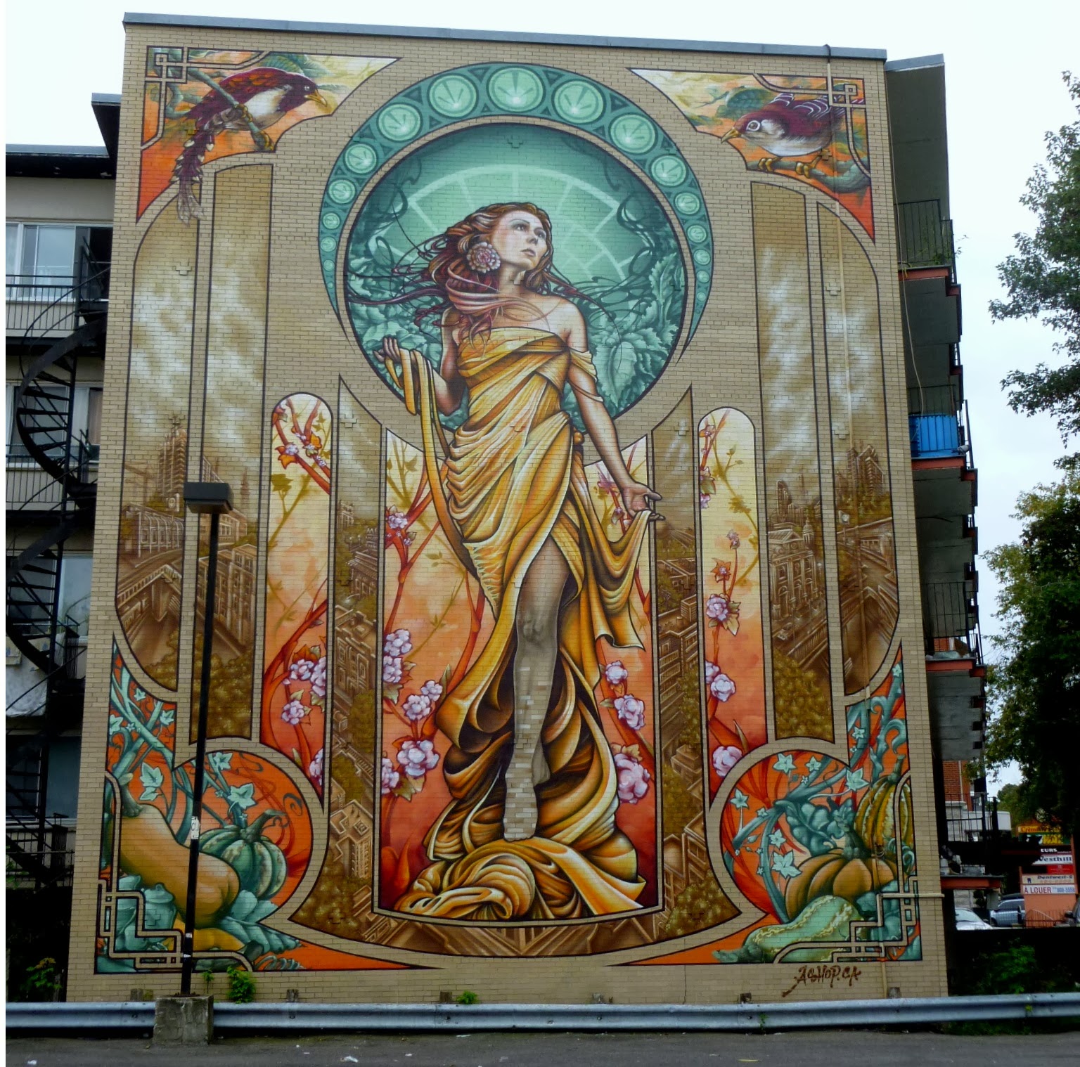Photoops Mural Our Lady of Grace Montréal, PQ, Canada