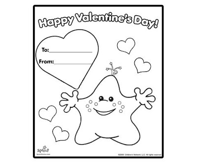 Valentine Card Coloring Pages