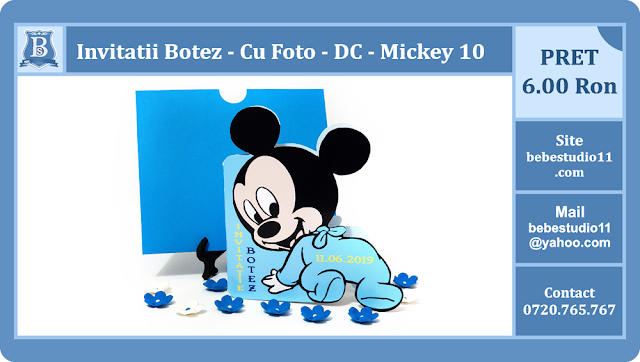invitatii botez mickey mouse