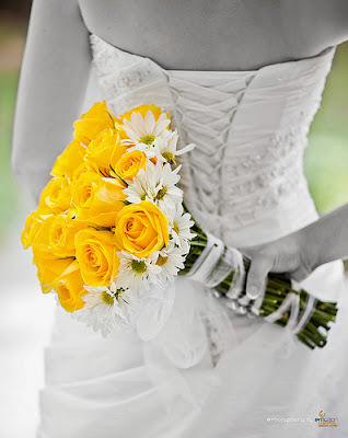 Yellow wedding flowers