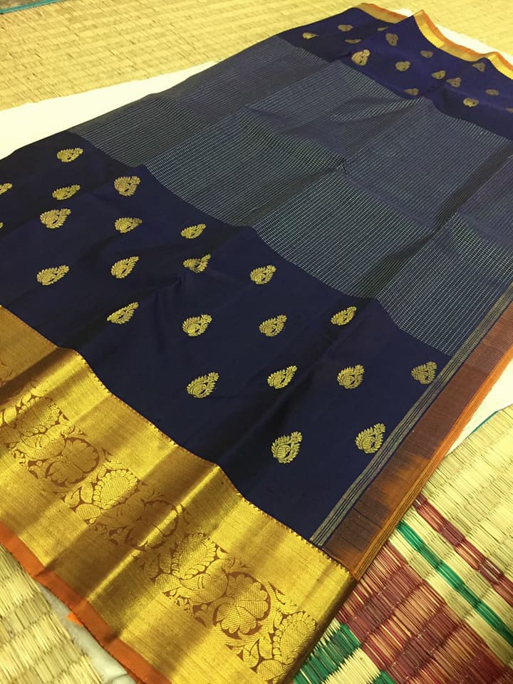 salwarboutique pure kanchi pattu saree with silver zari work