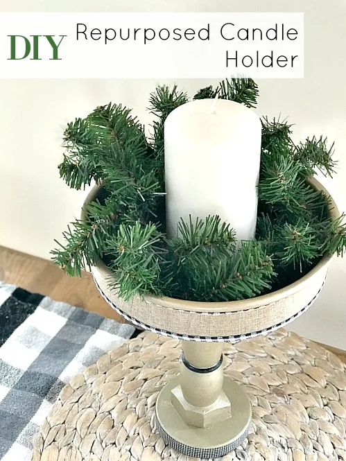  DIY Gold Metallic Holiday Candle Display