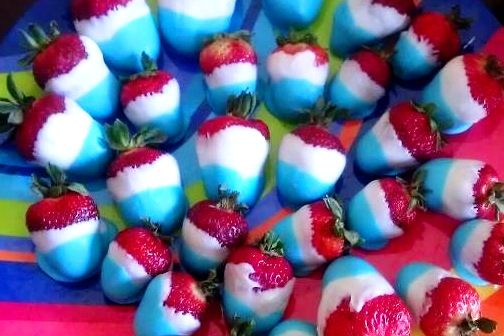 The Late Blooming Chef: Red, White & Blue Strawberries