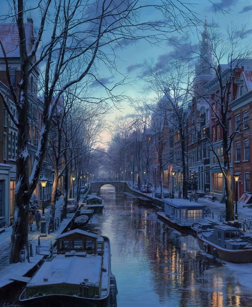 09-Evening-Shadows-Evgeny-Lushpin-Scenes-of-Realistic-Night-Time-Paintings-www-designstack-co