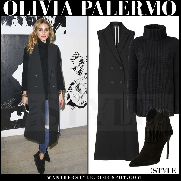 Olivia Palermo in the Tunic-Length Sweater
