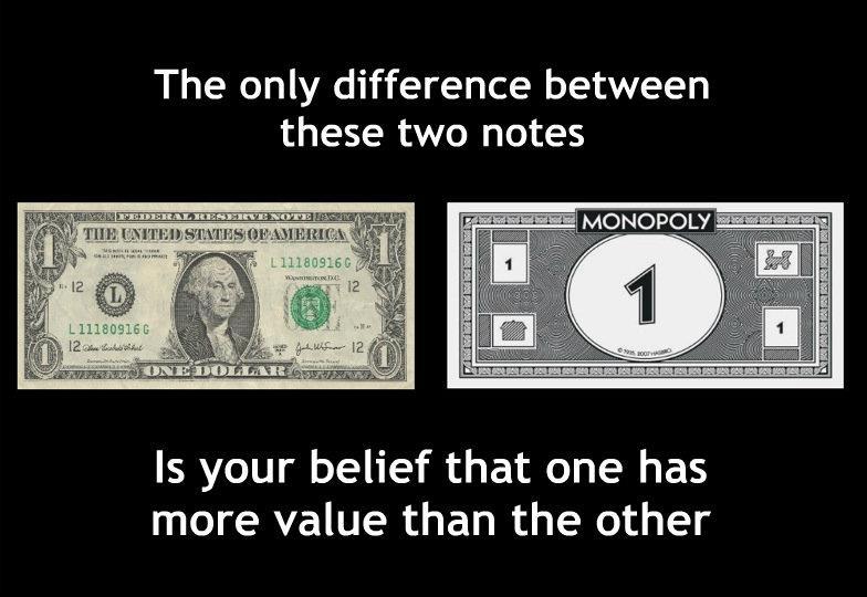 Federal reserve notes are back by nothing, except your faith in it!