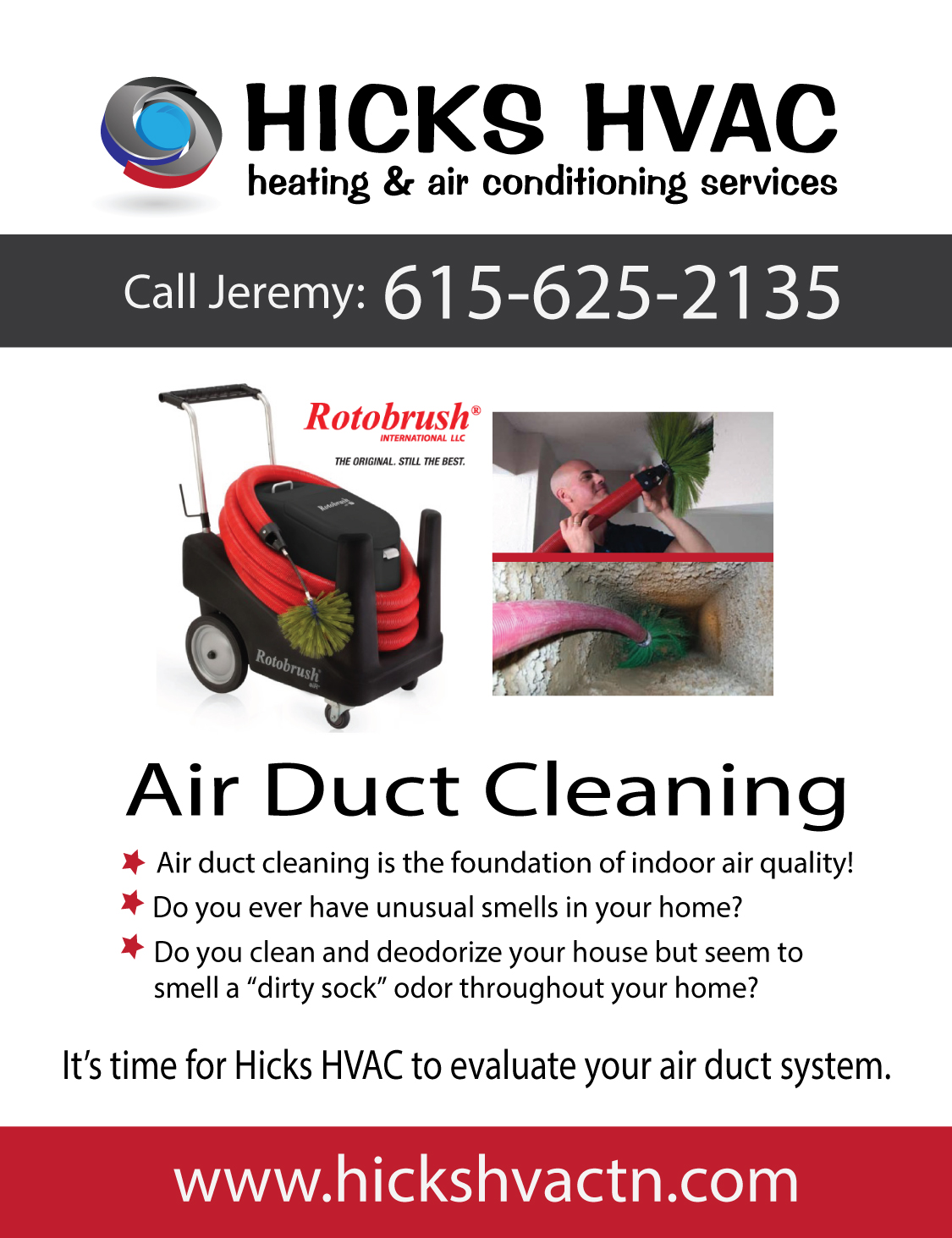 Hicks HVAC Nashville Coupons Offers Air Duct Cleaning Season