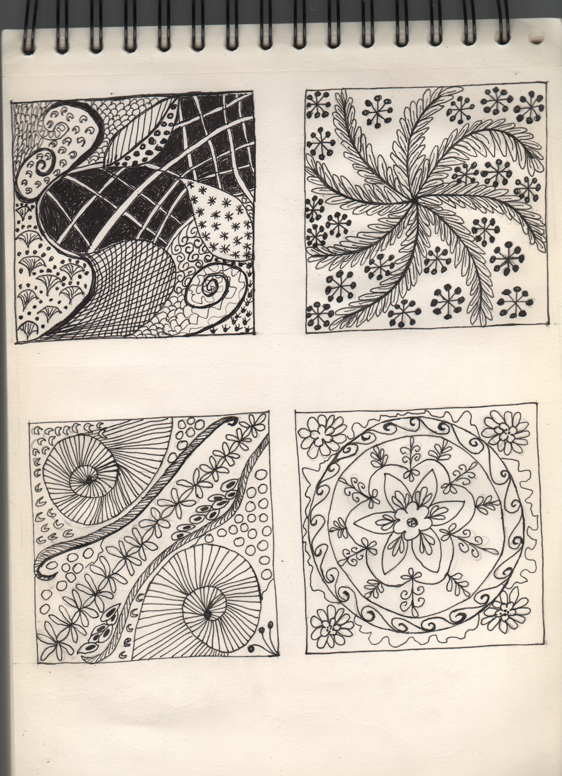 Oasis Praticando Zentangle.