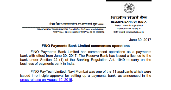 FINO PayTech Limited