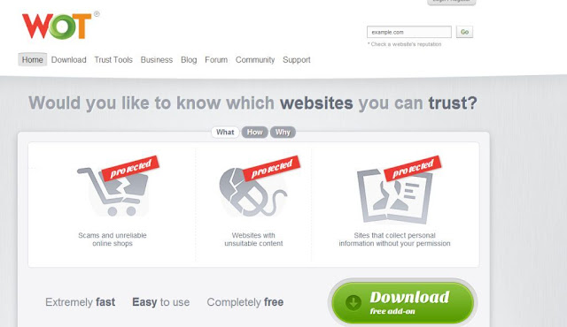 see website rating from web of trust