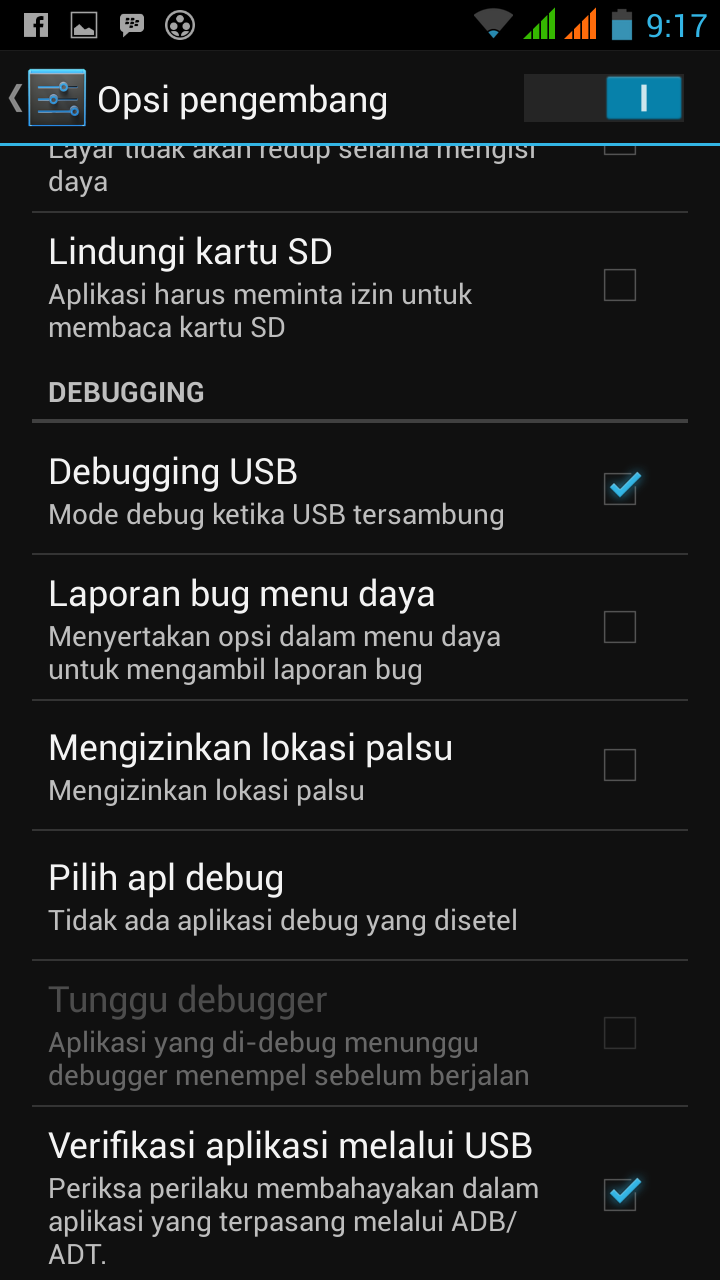 Flytouch 3 USB debugging. Android debugging build