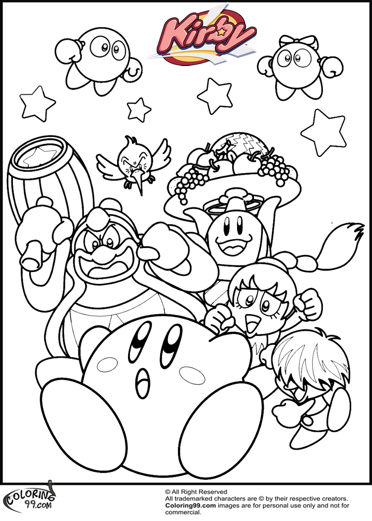 Kirby Coloring Pages Team Colors Kirby Coloring Pages Team Colors