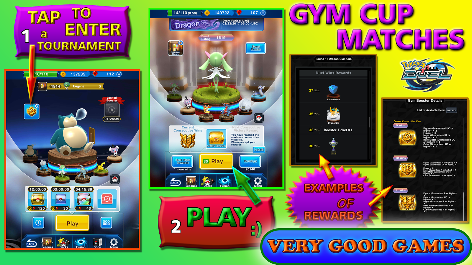 Pokemon Duel tutorial - Tournaments or Gym Cup matches