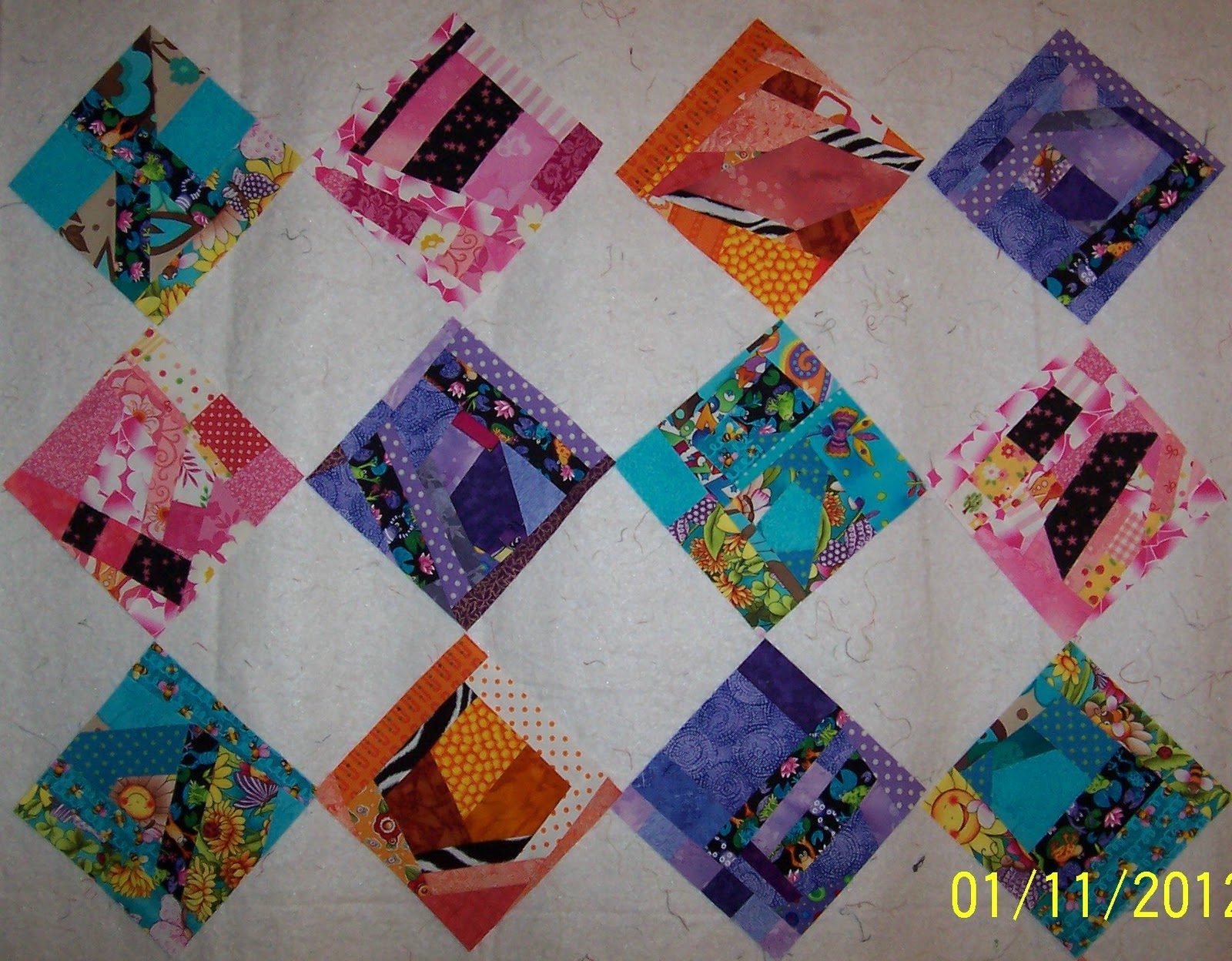 Colleen's Quilting Journey Rainbow Crumb Quilt